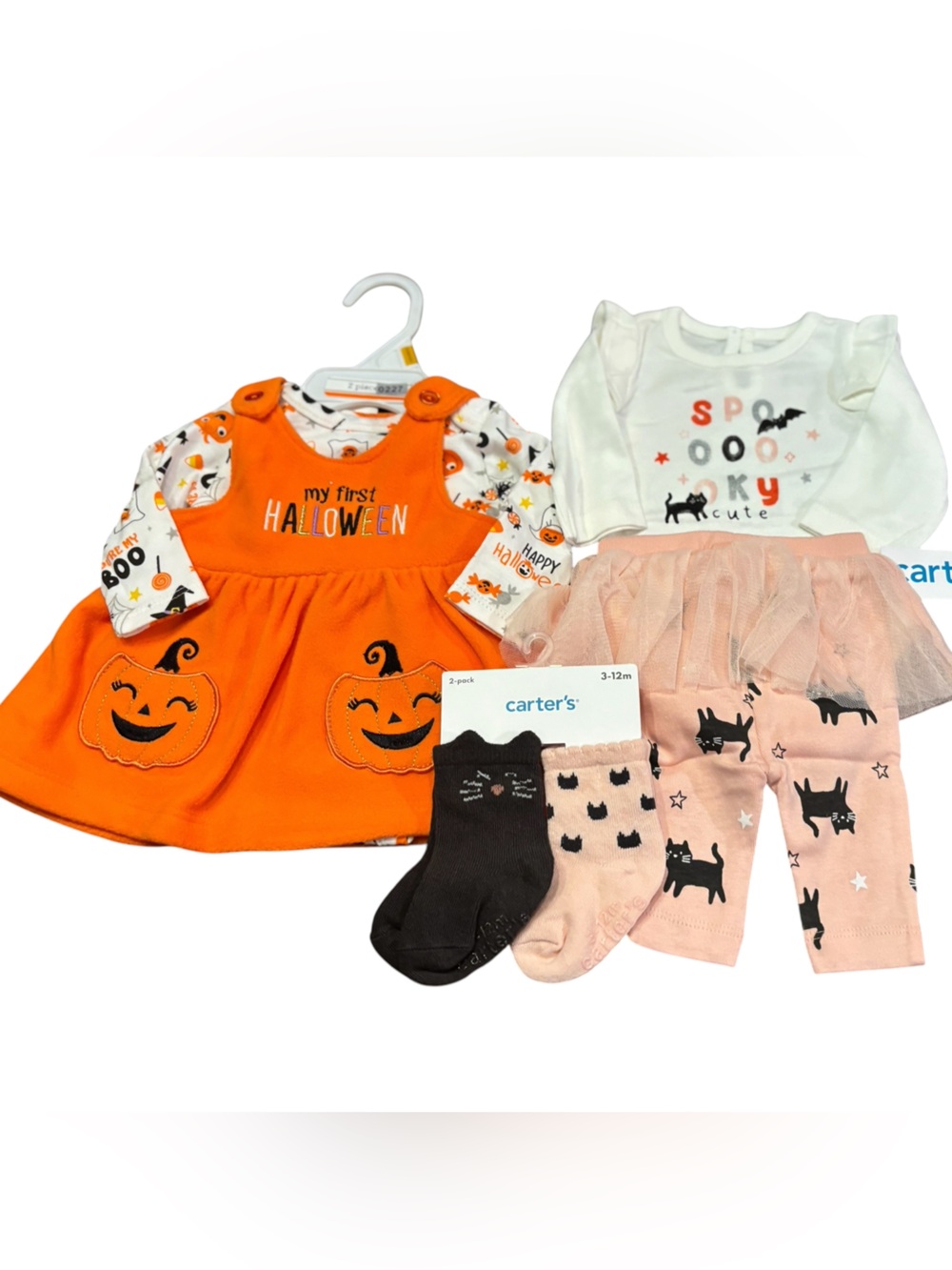NWT Baby Starters NB Halloween Jumper and onesie with Carter’s 2 Pc with socks